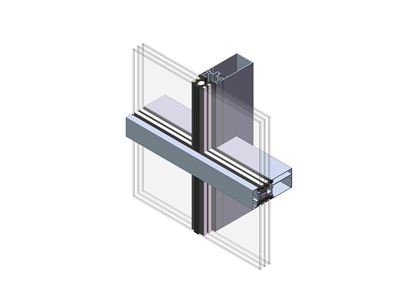 65 SERIES HORIZONTAL-EXPOSED AND VERTICAL-CONCEALED FRAMING CURTAIN WALL