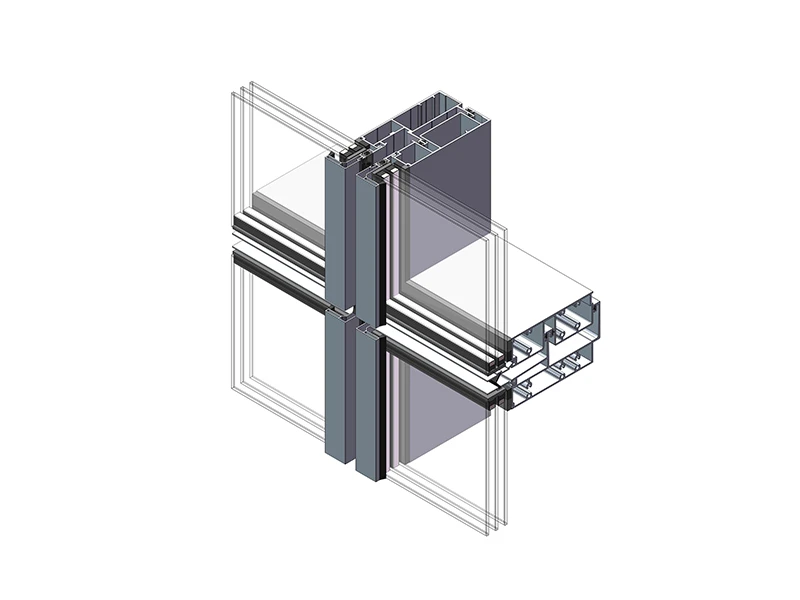 CLOSED-CAVITY UNITIZED CURTAIN WALL